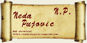Neda Pujović vizit kartica